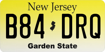 NJ license plate B84DRQ