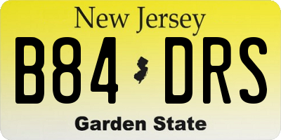 NJ license plate B84DRS