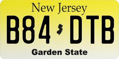 NJ license plate B84DTB