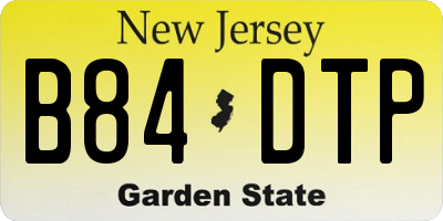 NJ license plate B84DTP