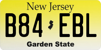 NJ license plate B84EBL