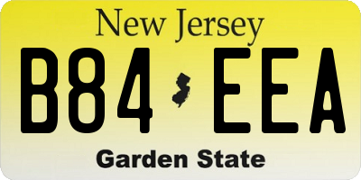 NJ license plate B84EEA