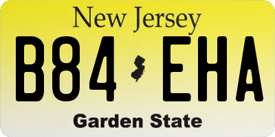 NJ license plate B84EHA