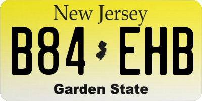 NJ license plate B84EHB