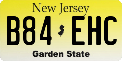 NJ license plate B84EHC