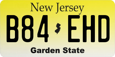 NJ license plate B84EHD