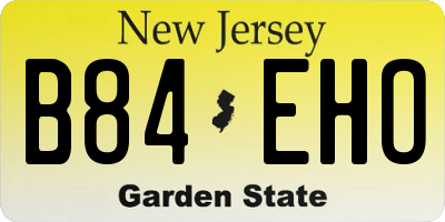 NJ license plate B84EHO