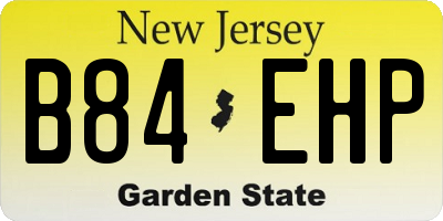 NJ license plate B84EHP