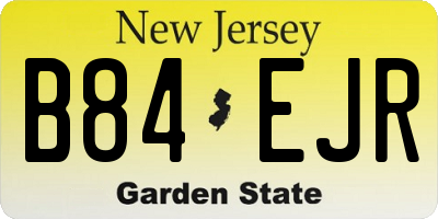 NJ license plate B84EJR