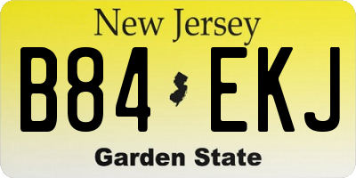 NJ license plate B84EKJ