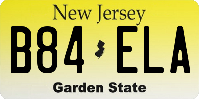 NJ license plate B84ELA