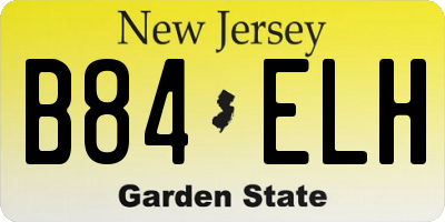 NJ license plate B84ELH
