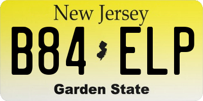 NJ license plate B84ELP