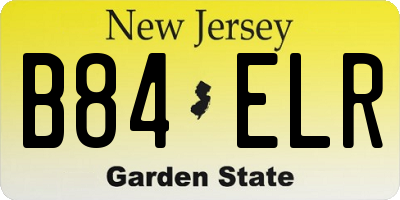 NJ license plate B84ELR