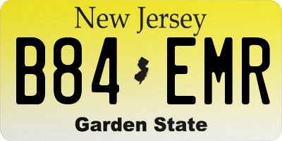 NJ license plate B84EMR