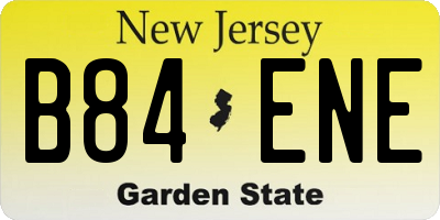 NJ license plate B84ENE