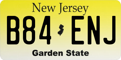 NJ license plate B84ENJ