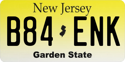 NJ license plate B84ENK