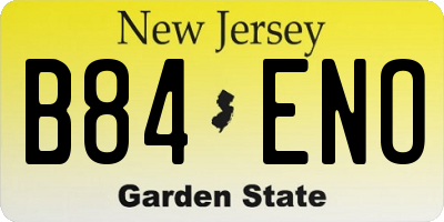 NJ license plate B84ENO