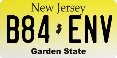 NJ license plate B84ENV