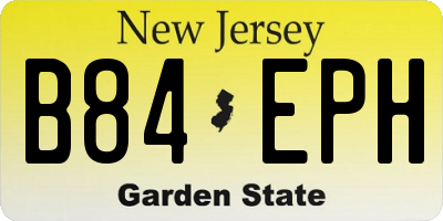 NJ license plate B84EPH