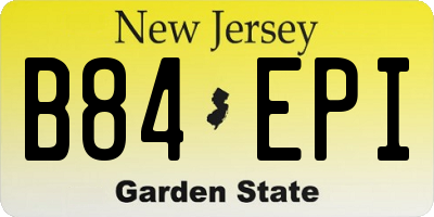 NJ license plate B84EPI
