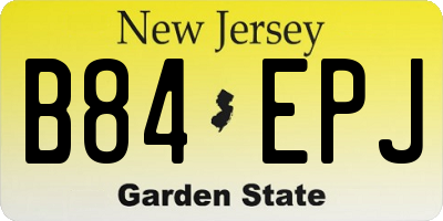 NJ license plate B84EPJ