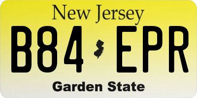NJ license plate B84EPR