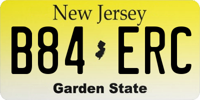 NJ license plate B84ERC