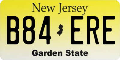 NJ license plate B84ERE