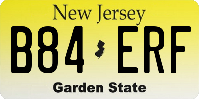 NJ license plate B84ERF