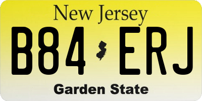 NJ license plate B84ERJ