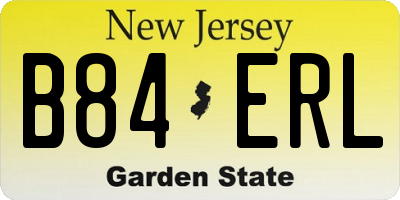 NJ license plate B84ERL