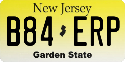 NJ license plate B84ERP