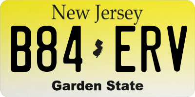 NJ license plate B84ERV
