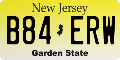NJ license plate B84ERW