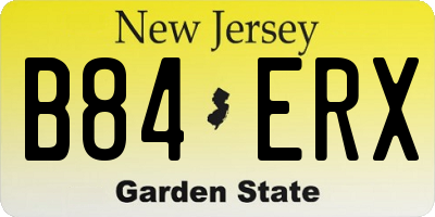 NJ license plate B84ERX