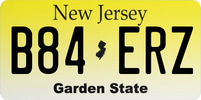 NJ license plate B84ERZ