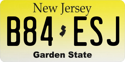 NJ license plate B84ESJ