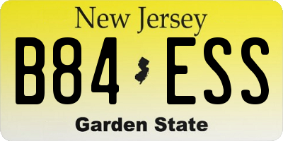 NJ license plate B84ESS