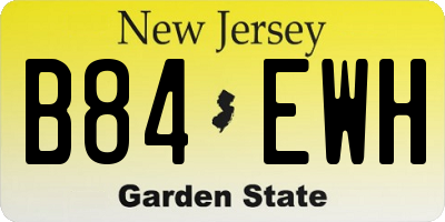 NJ license plate B84EWH