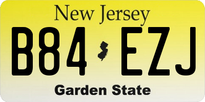 NJ license plate B84EZJ