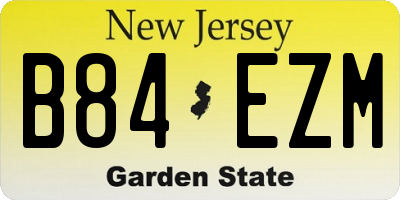 NJ license plate B84EZM