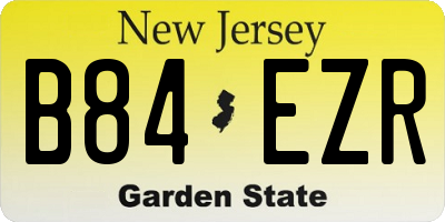 NJ license plate B84EZR