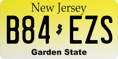 NJ license plate B84EZS