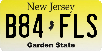 NJ license plate B84FLS