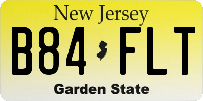 NJ license plate B84FLT