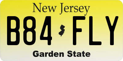NJ license plate B84FLY