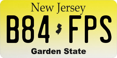 NJ license plate B84FPS