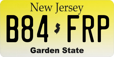 NJ license plate B84FRP